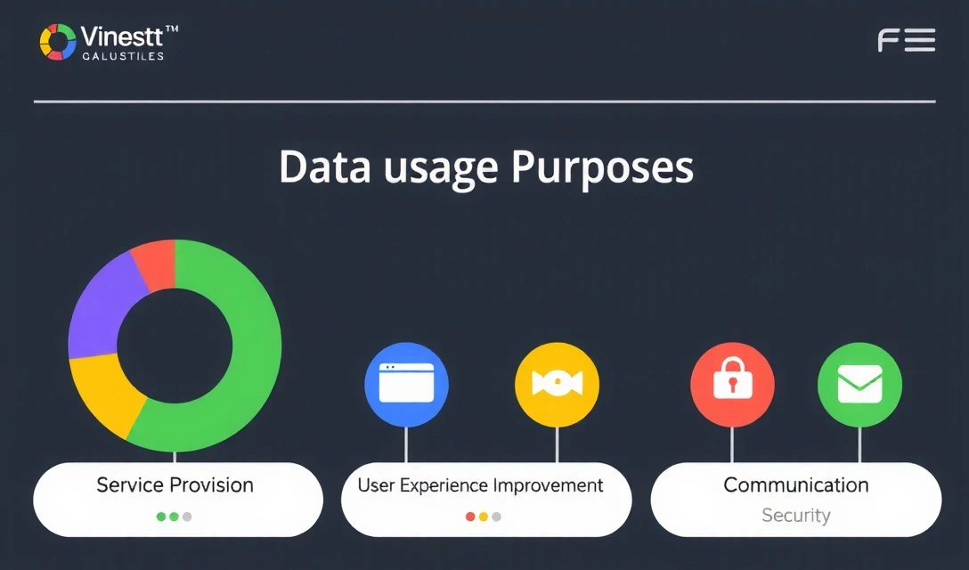 Gráfico circular y barras que muestran el uso de datos